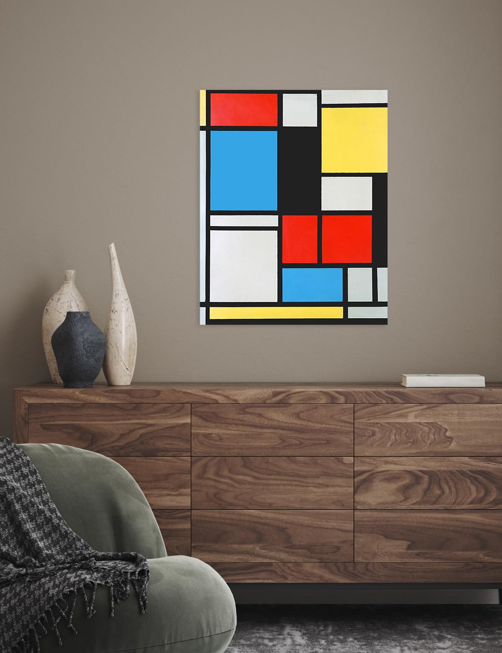 Amazon.com: DECORARTS - Ater Piet Mondrian Composition in Blue